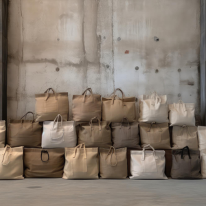 Paquete de cincuenta bolsas crudas para personalizar